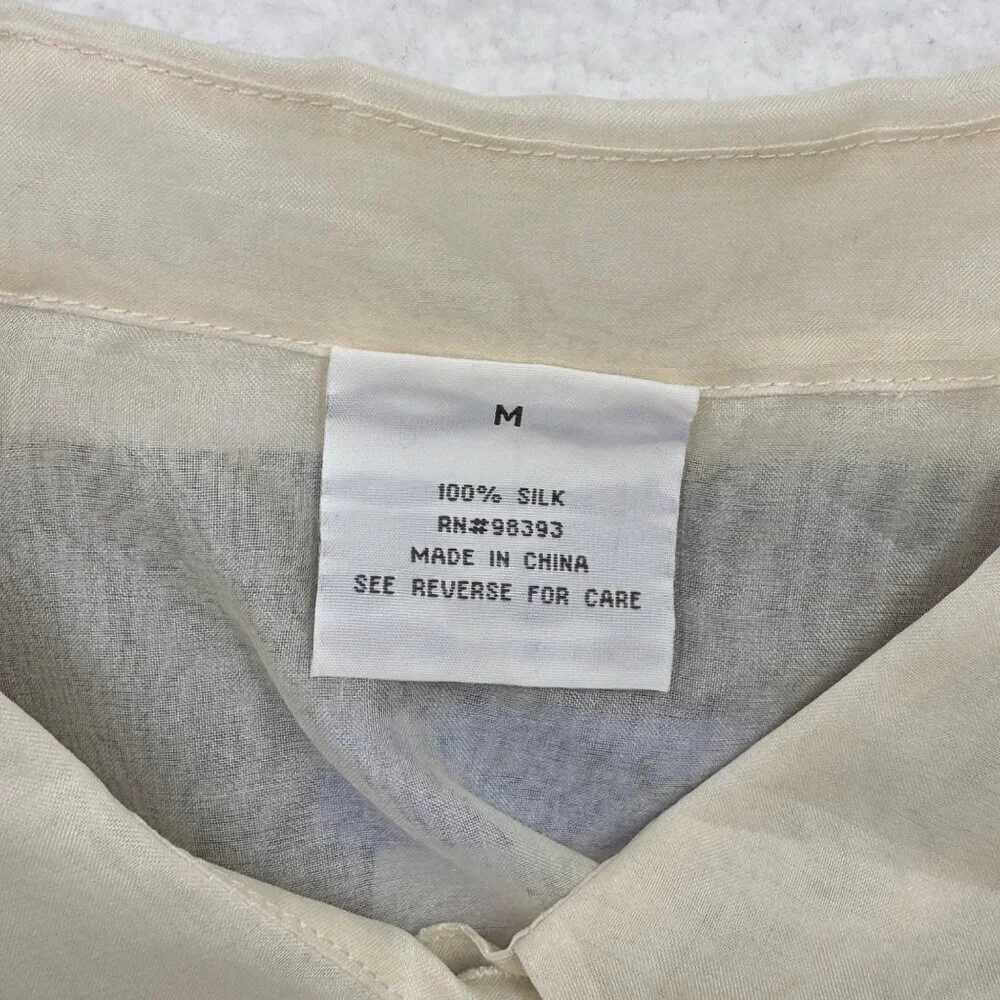 Perfect Carson‎ Kressley Sweater Blouse Insert Silk Cashmere Office Womens M
